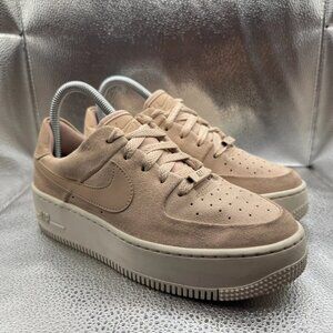 Size 6.5 Nike Air‎ Force 1 Low Sage Particle Beige Womens Sneakers AR5339-201